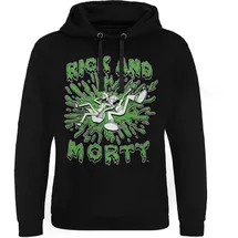 Rick and Morty Hoodie Schwarz L