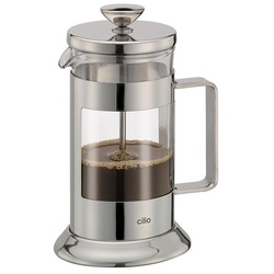 Cilio Kaffeebereiter Kaffeebereiter LAURA, 0.35l Kaffeekanne silberfarben|weiß