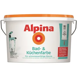 Alpina Bad- und Küchenfarbe Weiß matt 5 l