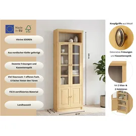 OTTO home Bücherregal 80 x 29 x 220 cm Beige