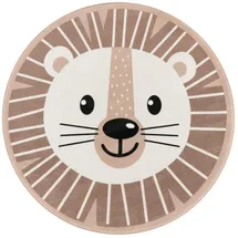Paco Home Chicos 556 Kinderteppich Ø 80 cm Beige/Weiß