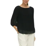 S.Oliver BLACK LABEL Plisseebluse mit 3/4-Arm schwarz 38