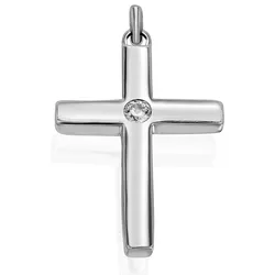Ketten-Anhänger ONE ELEMENT "0,08 ct Diamant Brillant Anhänger aus 585 Weißgold", silber, Schmuckanhänger, Damen, 0.08 ct mit Diamant, Weißgold 585-Diamanten, Weißgold 585, Diamanten, Damen Gold Schmuck