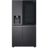 LG GSXB90MCDE Stand Side-by-Side Kombination, 91,3 cm breit, 635 L, Craft Ice, Eis-, Crushed Ice- und Wasserspender, Festwasseranschluss, WLAN, Matte Black