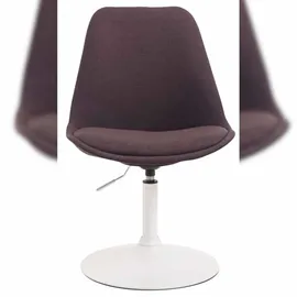 CLP 4er Set Esszimmerstühle Maverick Stoff I höhenverstellbare Lehnstühle I Drehstühle mit Trompetenfuß