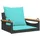 vidaXL Hängesessel mit Kissen Schwarz 63x62x40 cm Poly Rattan