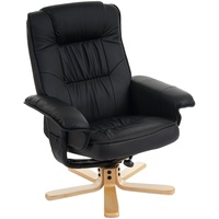 MCW Relaxsessel Fernsehsessel Sessel ohne Hocker H56 Kunstleder ~ schwarz