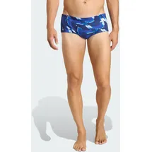 adidas Herren RIPSTREAM TEAM GRAPFIK BADEHOSE, BREIT - Dark Blue, / Semi Lucid Blue - L/XL