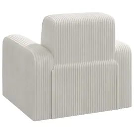 vidaXL Sessel Creme Cord 72 x 71 x 70 cm Creme mit Rollen