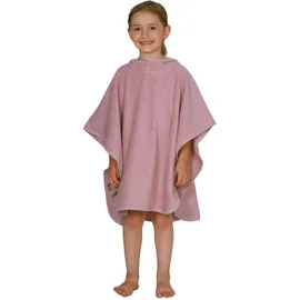 Wörner Badeponcho WÖRNER "Uni", rosa (erika), L:60cm, Frottier, Hausmäntel, maschinenwaschbar, trocknergeeignet