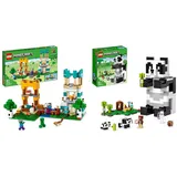 LEGO 21249 Minecraft Die Crafting Box 4.0, 2in1-Set zum Bauen & 21245 Minecraft Das Pandahaus Set, bewegliches Spielzeug-Haus