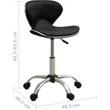 vidaXL Bürostuhl Kunstleder Schwarz