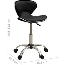 vidaXL Bürostuhl Kunstleder Schwarz