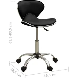 vidaXL Bürostuhl Kunstleder Schwarz