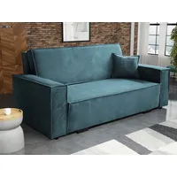 MIRJAN24 Schlafsofa Viva Star IV, mit Schlaffunktion und Bettkasten, 4 Sitzer, inkl. Kissen, Holzfüße grün