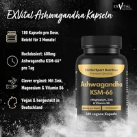 Exvital Bio Ashwagandha KSM-66 Kapseln 180 St.