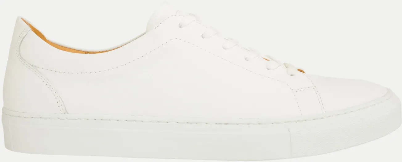 Ledersneaker Tennis Weiß 43