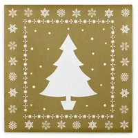 Sovie HOME Serviette White Tree in Gold aus Linclass®
