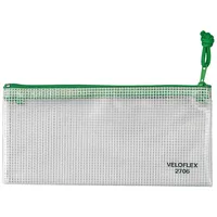 Veloflex Reißverschlusstasche 2706000 A6 Grün/Transparent