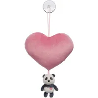 NICI Plüschherz mit Kuscheltier Love Panda 10cm und Saugnapf