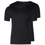SKINY Unterhemd / Shirt Kurzarm Basis in Schwarz | Gr.: S
