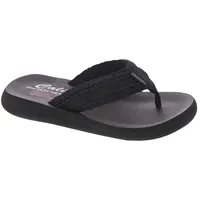 Skechers Damen Asana-Hidden Valley Flipflop, Schwarz/Schwarz, 37 EU - 37 EU