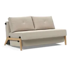 Innovation Living Schlafsofa Cubed Eiche Stoff Sand Grey 140 cm
