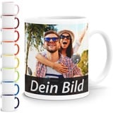 SpecialMe® Fototasse mit eigenem Bild personalisiert Fotogeschenke Tasse selber gestalten mit eigenem Foto und Text weiß standard