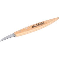 STUBAI Kerbschnitzmesser 50 mm | Kerbschnitzmesser mit Holzheft, extra scharf geschliffen, gerade Schneide und runder Rücken, Schnitzwerkzeug, Holzbearbeitung