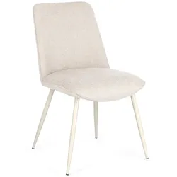 Esszimmerstuhl Cora 4er-Set aus Stoff, Beige / Beige