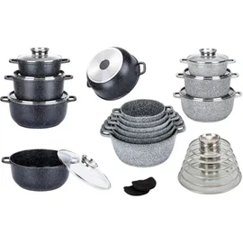 klönberg Topf-Set 12-tlg. Deckel + Glasdeckel