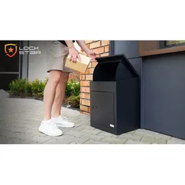 Extralink LockStar Paketbox Schwarz inkl. Zeitungsfach