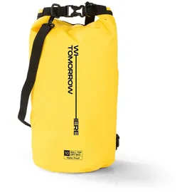 Where Tomorrow Dry Bag Style 02 10L gelb | Wasserdichter Rucksack | Wasserfester Beutel & Packsack | Drybag ideal für Boot, Kajak, Angeln und Camping