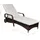 vidaXL Sonnenliege 198 x 66 x 98 cm braun/cremeweiß inkl. Rollen