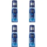 NIVEA MEN Deodorant Fresh Active Deo Zerstäuber 48h Schutz o. Aluminium 4 x 75ml