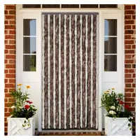 VidaXL Insektenschutz-Vorhang Beige und Hellbraun 90x220 cm Chenille