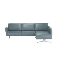 KOINOR Ecksofa Leder  Vineto , blau , Maße (cm): B: 272 H: 83 T: 207