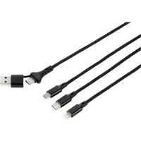 Renkforce USB-Ladekabel USB 2.0 USB-A Stecker, USB-C® Stecker, USB-Micro-B