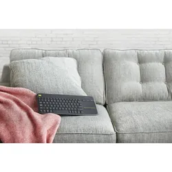 Logitech Spanische Tastatur K400 Plus Tv Rf Kabellose Qwerty-Tastatur Schwarz