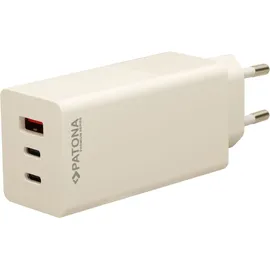PATONA Premium GaN PD100W Adapter 2xUSB-C 1xA weiß