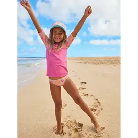 Roxy Set Check Tw Kurzarm-rash Guard - Plumeria Hippie Hour Diagonal - 4 Jahre