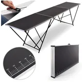 Raburg Tapeziertisch klappbar, 1-teilig, Aluminium, 300 cm x 60 x 77 cm, Stan, mit Zentimeter-Skala bis 290 cm, Multifunktionaler Tisch, bis 30 kg schwarz