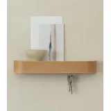 Kazai. Schlüsselbrett 'Toke' | Minimalistisches Schlüsselhaken-Design aus Berlin | Moderner Schlüsselhalter mit Ablage aus Holz | Schlüsselregal als Flur Möbel für die Wand | Eiche
