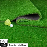 MDEKOR Kunstrasenteppich Outdoor - Kunstrasen wetterfest, Rasenteppich Meterware Grün