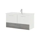 Sconto Waschtischunterschrank Onda 96 x 51 cm Grau/Weiß/Mehrfarbig