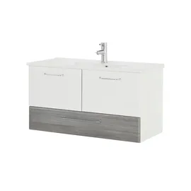 Sconto Waschtischunterschrank Onda 96 x 51 cm Grau/Weiß/Mehrfarbig