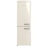 Gorenje ONRK619DC-L Retro Kühl-Gerfrierkombination + GRATIS Brotbackautomat, 60cm breit, 300L, NoFrost, LED Beleuchtung, Schnellgefrieren, LED Display, Türanschlag links, cremeweiß