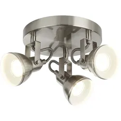 Decken Lampe Leuchte Silber Strahler Flur Büro Schlaf Wohn Zimmer Beleuchtung