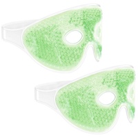 Navaris Gelkissen Kühlende Augengelmaske im Set mit Kühlbrille, 2-tlg. grün