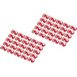 DIGITUS Kabelclips mit Farbcodierung - für Patch-Kabel - Rot (Packung mit 100)
